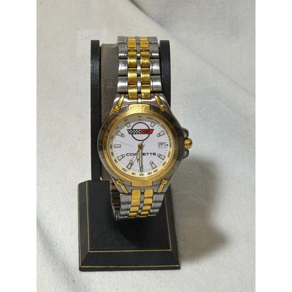 Chevrolet Corvette Watch Official Licensed Product Two Tone Date TX0298-214